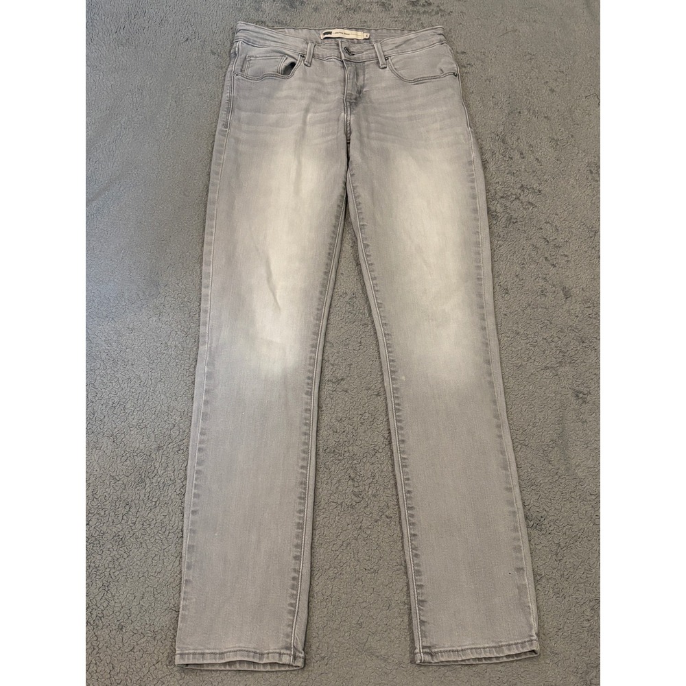 Levis Mid Rise Skinny Jeans Light Gray Denim Pants Size 4 28x30